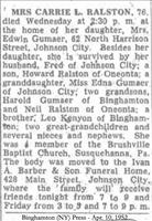Ralston, Mrs. Carrie L